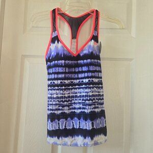 ZeroXposur Women Midnight Blue Pink Trim Racerback Padded Bra Tankini Swim Top 8